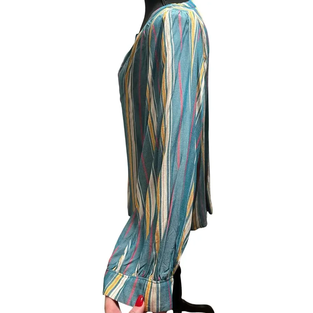 Anthropologie Maeve Byron Striped Blouse - Size XL - Balloon Sleeves -NWT - Picture 5 of 11